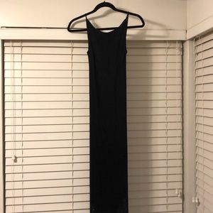 Olive Olivia open back crocheted long dress